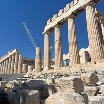 Got to visit the restoration workshop next to the Parthenon for class!