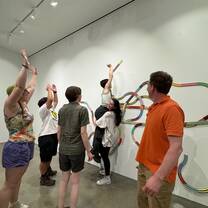 Creating an installation with local Maine artist