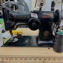 Sewing machine at leather factory!