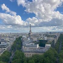 View of Paris and the Eiffel Tower from the Arch de Triomphe