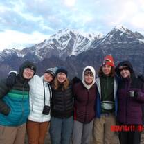 Part of the group at the high point of our mini trek. I am 3rd person from the right. 