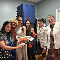 Volunteers at Christmas party