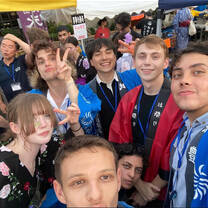 Me and my (new) friends in the Summer festival we went to with World Campus.