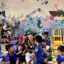 Sharing smiles and stories with the little ones in kindergarten ❤️