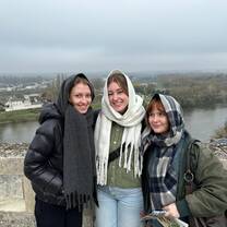 My friends and I at a châteaux in the Loire Valley of France