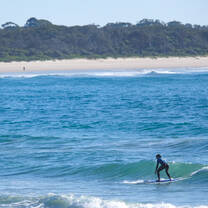 Surfing in crescent head