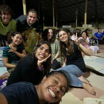Picture with other volunteers in the school on my last evening