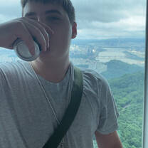 I know y’all can’t see the can but it’s a Mountain Dew, so I had a Mountain Dew on a mountain 
