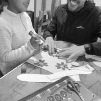 Making art with the locals 
