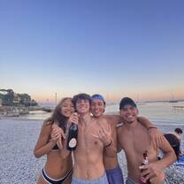 Sunset on Italian coast 