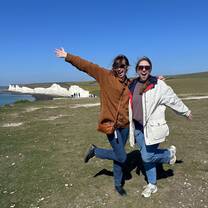 A windy trip to the Seven Sisters cliff with World Strides.