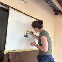 a photo taken at Kukua Pamoja Tanzania while I was drawing the Organization's logo