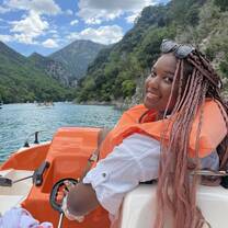 In the Verdon Gorge on a paddle boat!