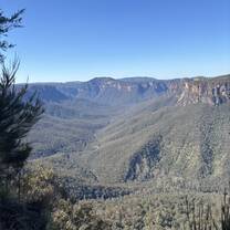 The views in the blue mountains 
