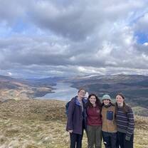 The beautiful view from the top of Ben Lawers after our hike on Arcadia Abroad's Firbush Weekend on Loch Tay!