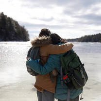 me & one of my housemates on a hike <3