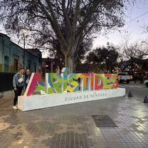 My twin sister and I (when she came to visit me) at Arístides, the street for nightlife in Mendoza