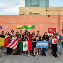 Our study abroad cohort from API and other organizations at Universidad de Congreso's Cultural Fair
