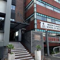 Front view of the medical school