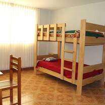 Stay in a comfortable double room or your own single room.