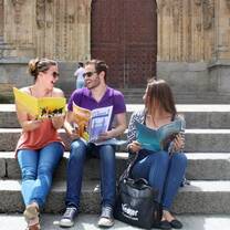 students studying at Plaza Anaya salamanca spain