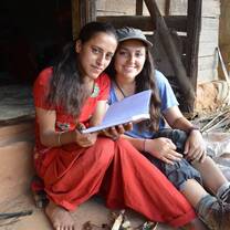 Sitting with teacher