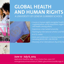 Global Health and Human Rights 2013 flyer (back)