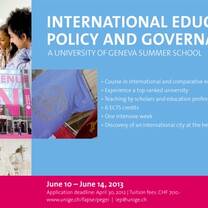 International Education Policy and Governance 2013 flyer (back)