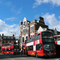 Summer study abroad in London red double decker