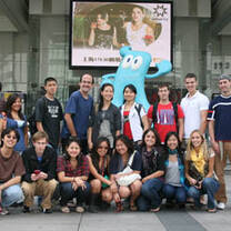A happy group of IES Abroad students in Shanghai