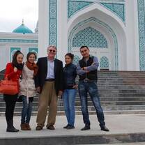 Jim and his students at a beautiful moscque. 