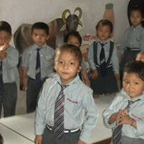 Students in a Nepalese classroom