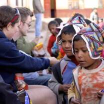 Meeting local Children