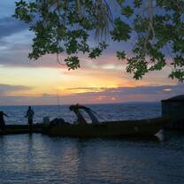 Island at sunset