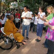 Wheel chair gift in Cambodia