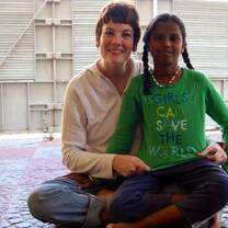 Volunteering with young girls in India